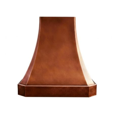 Medium Patina Copper Hood For Warm Elegant Kitchens